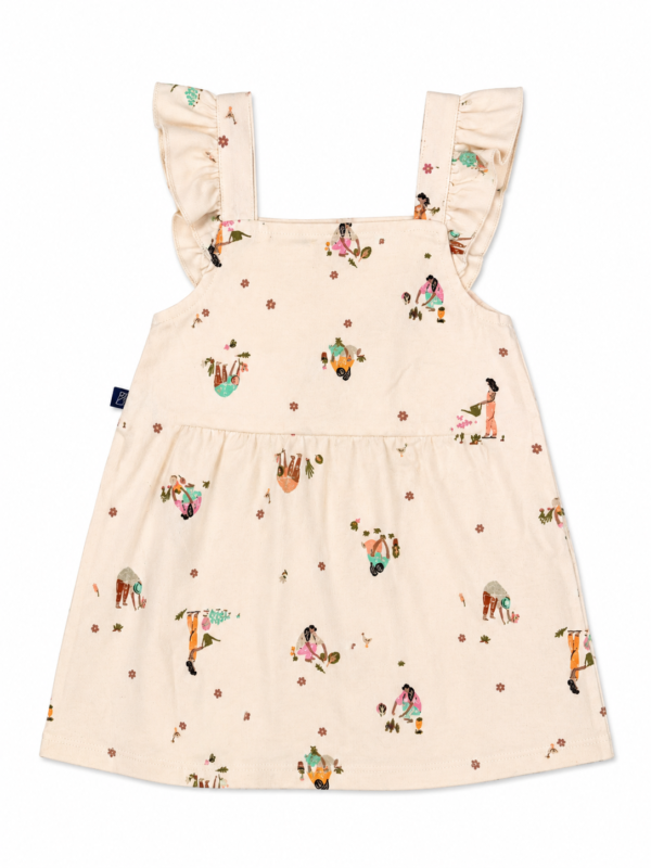 Sleeveless Baby Top – Cream AOP | Soft Cotton