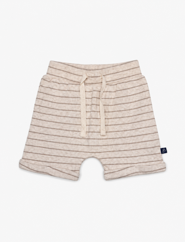 Baby Shorts – Hazlenut Melange Stripes