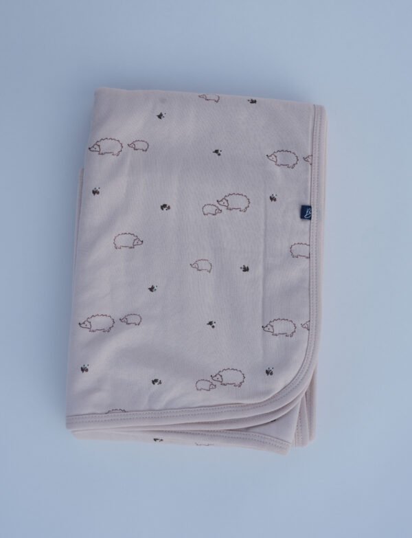 Baby Blanket – Blush AOP / Solid Quilt | Soft Cotton Quilted