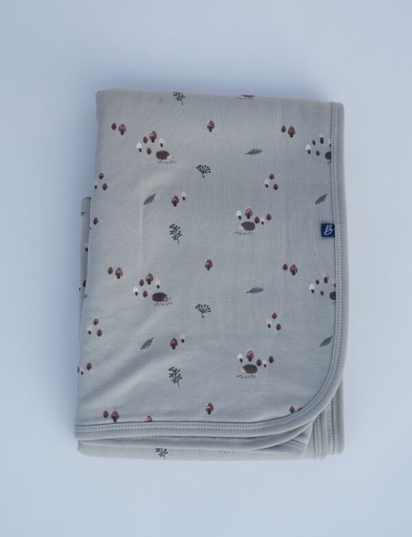 Baby Blanket – Sage AOP / Solid Quilt | Soft Cotton Quilted