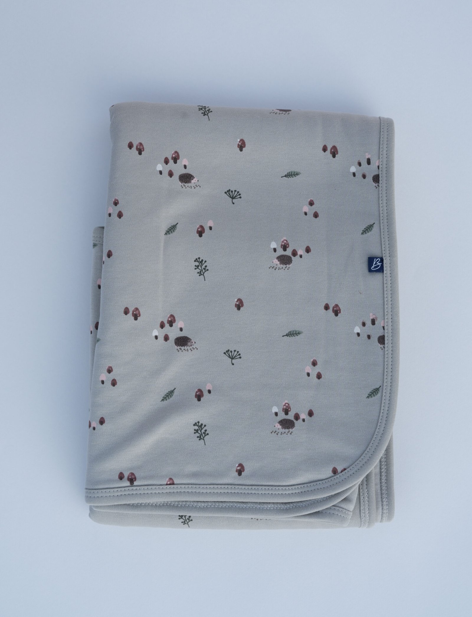 Baby Blanket – Sage AOP / Solid Quilt | Soft Cotton Quilted