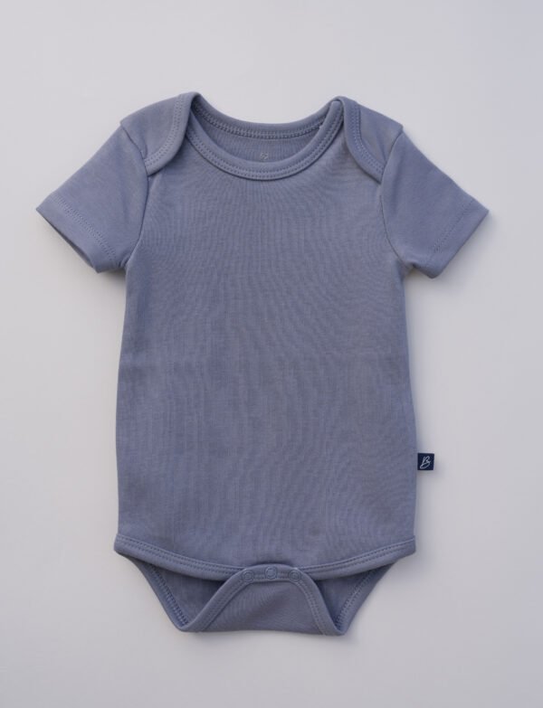 Baby Bodysuit – Denim Blue Solid | Soft Cotton