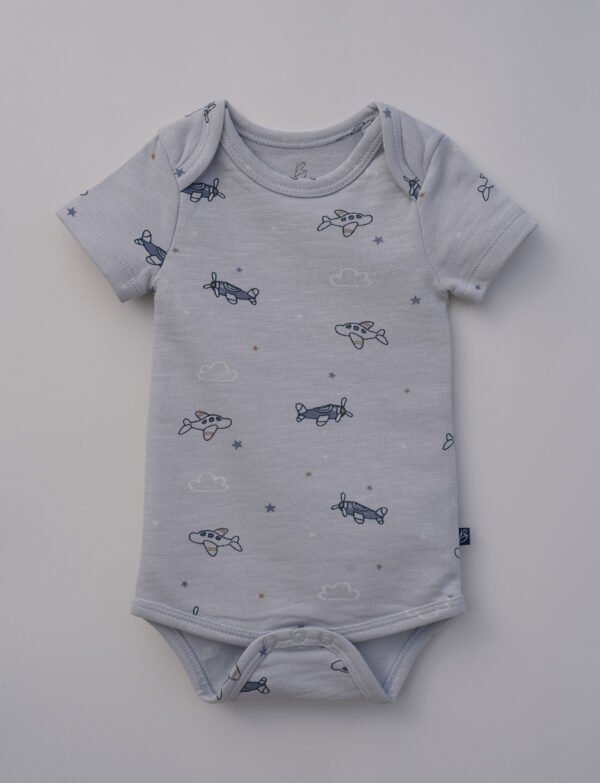 Baby Bodysuit – Sky AOP | Soft Cotton