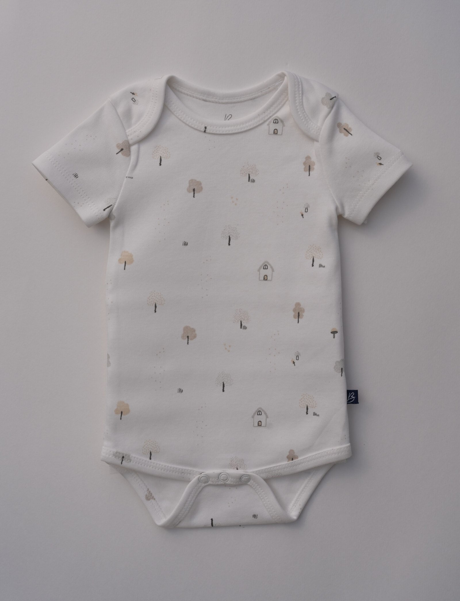 Baby Bodysuit – White AOP | Soft Cotton