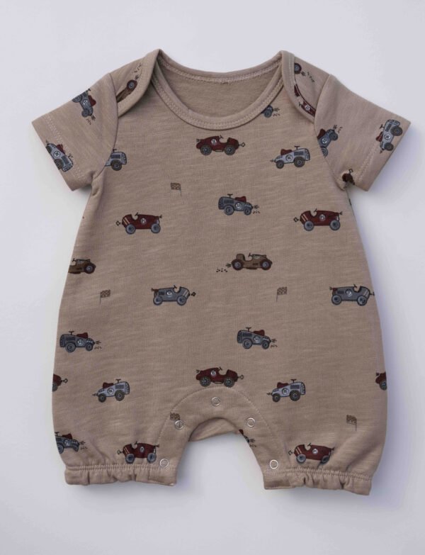 Baby Romper – Sand AOP | Soft Cotton | All-Over Print